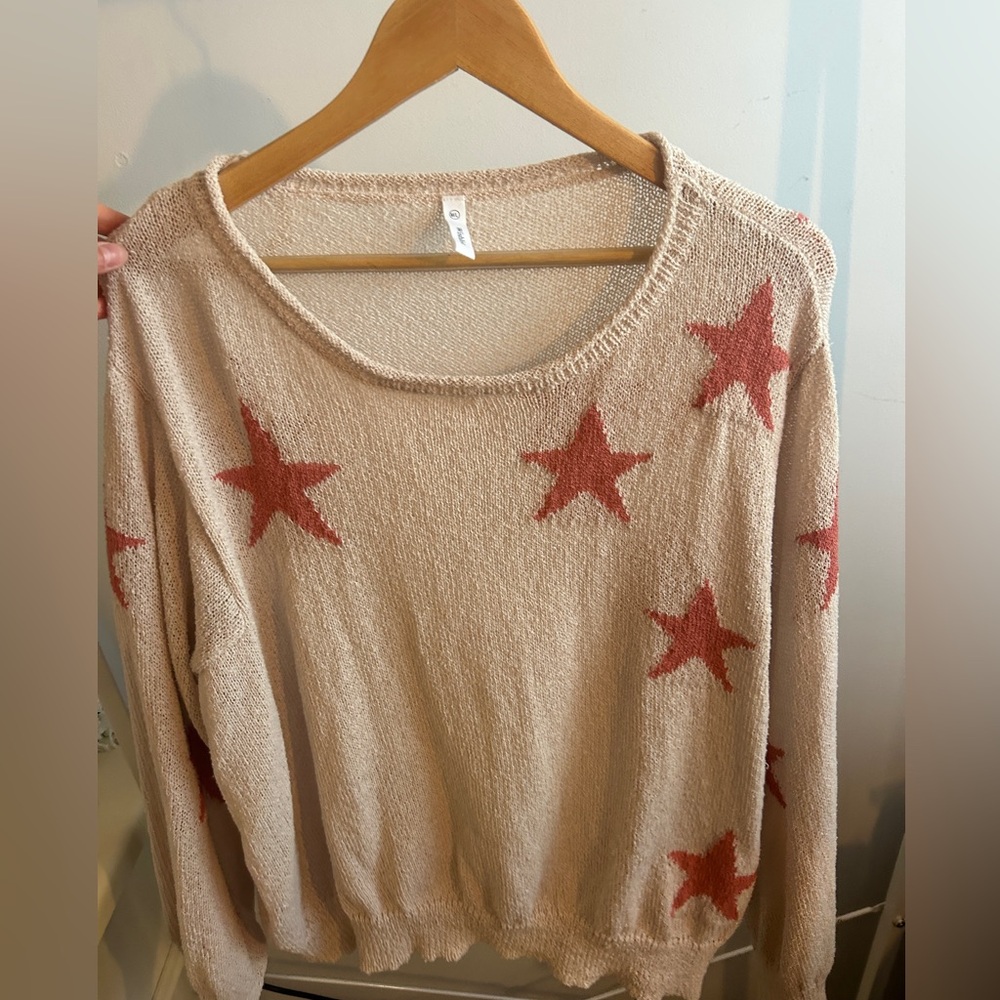 Star knit sweater